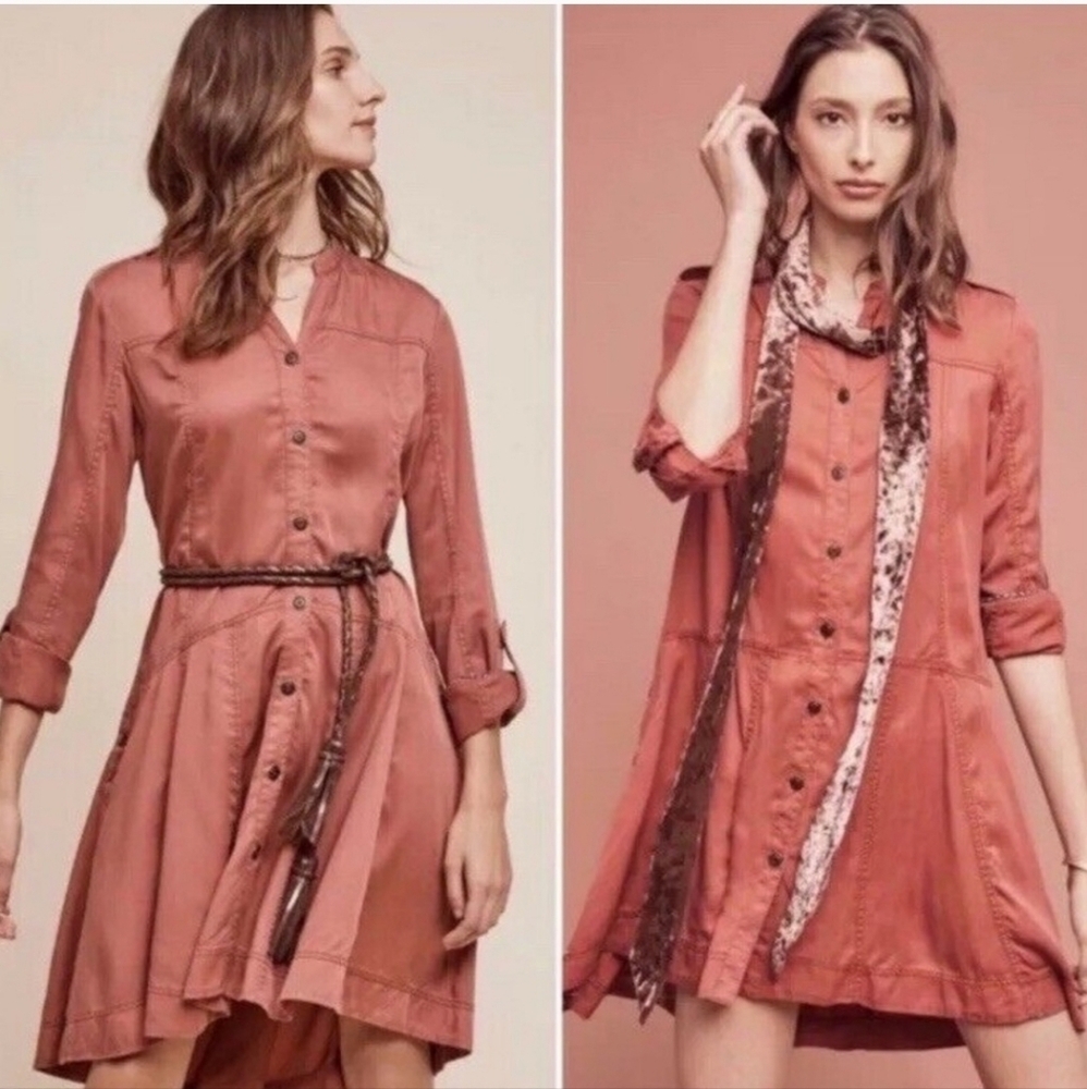 Anthropologie holding horses button down dress